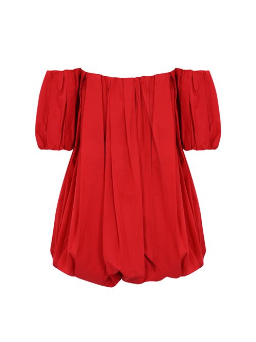 Abito a palloncino Bert in popeline Rosso salsa PINKO | 105211 A2LDRA1
